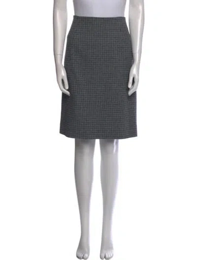 Pre-owned Marc Jacobs Plaid Print Knee-length Skirt In Gray