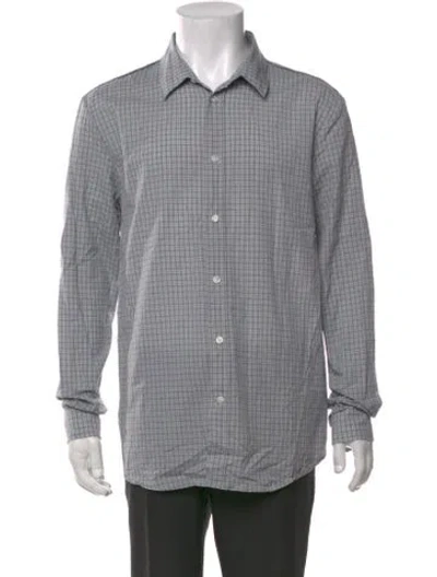 Pre-owned Marc Jacobs Plaid Print Long Sleeve Shirt In Blue
