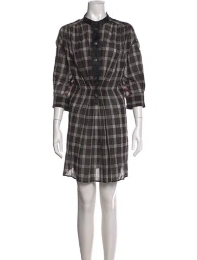 Pre-owned Marc Jacobs Plaid Print Mini Dress In Red