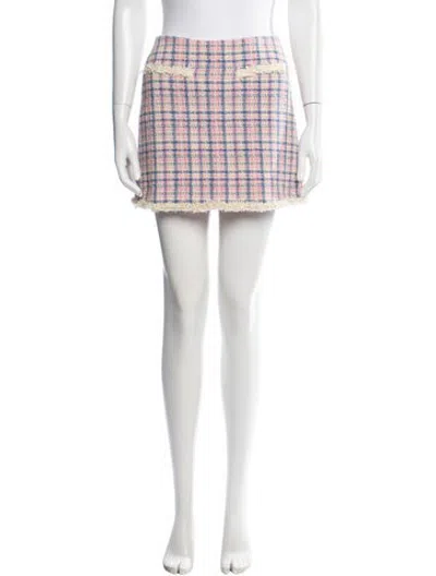 Pre-owned Marc Jacobs Plaid Print Mini Skirt In Neutrals