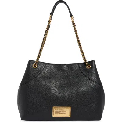 Marc Jacobs Plaza Medium Leather Tote In Black
