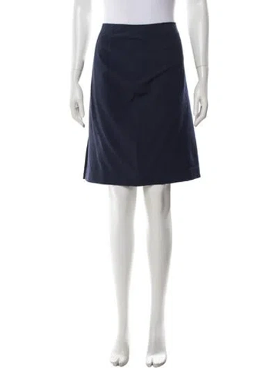 Pre-owned Marc Jacobs Pleated Accents Knee-length Skirt In Blue