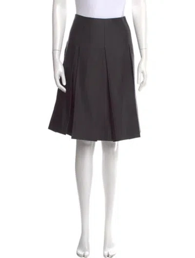 Pre-owned Marc Jacobs Pleated Accents Knee-length Skirt In Gray