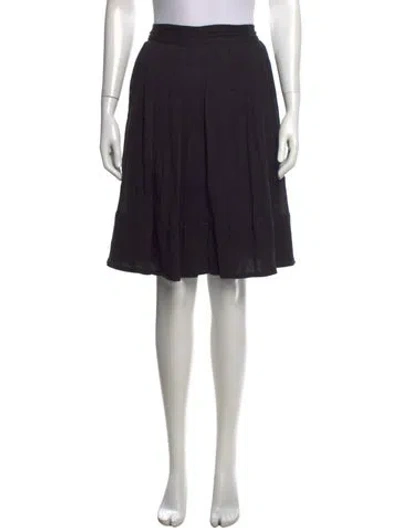 Pre-owned Marc Jacobs Pleated Accents Midi Length Skirt In Black