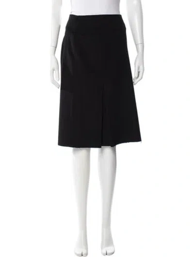 Pre-owned Marc Jacobs Pleated Accents Midi Length Skirt In Black