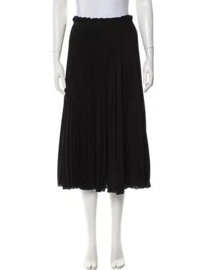 Pre-owned Marc Jacobs Pleated Accents Midi Length Skirt In Black