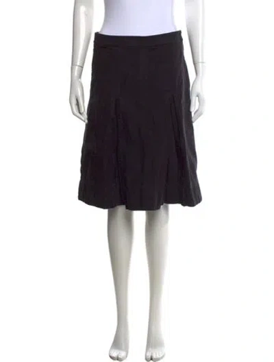 Pre-owned Marc Jacobs Pleated Accents Midi Length Skirt In Blue