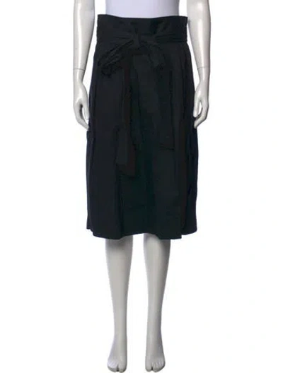 Pre-owned Marc Jacobs Pleated Accents Midi Length Skirt In Blue
