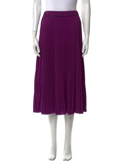 Pre-owned Marc Jacobs Pleated Accents Midi Length Skirt In Purple