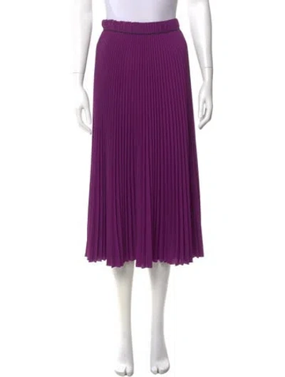 Pre-owned Marc Jacobs Pleated Accents Midi Length Skirt In Purple