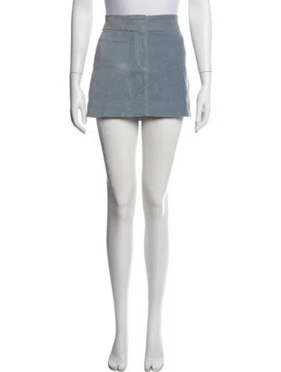 Pre-owned Marc Jacobs Pleated Accents Mini Skirt In Blue