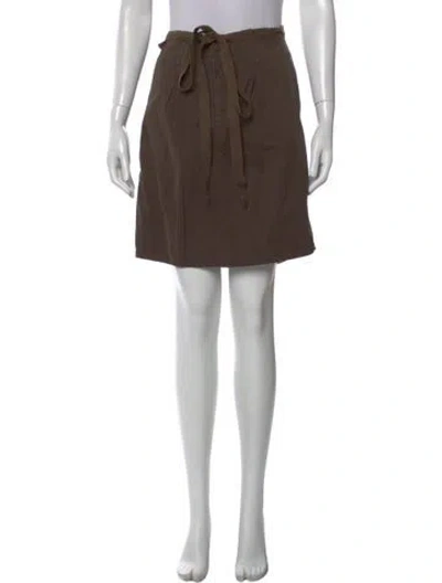 Pre-owned Marc Jacobs Pleated Accents Mini Skirt In Green