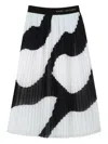 Marc Jacobs Pleated Maxi Skirt In White