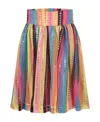 Marc Jacobs Kids Multicolor Striped Midi Skirt In Red