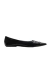 Marc Jacobs The Kat Leather Ballet Flats In Black