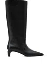 Marc Jacobs Pointed-toe Leather Boots In Black