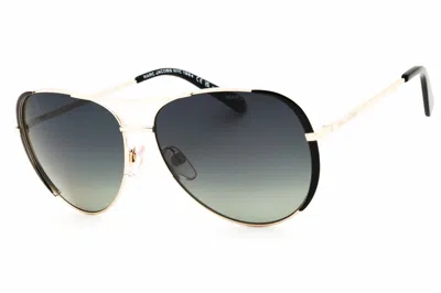 Marc Jacobs Polarized Grey Shaded Pilot Ladies Sunglasses Marc 686/s 02f7/wj 59 In Gold