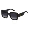 Marc Jacobs Polarized Grey Shaded Square Ladies Sunglasses Marc 647/s 008a/wj 53
