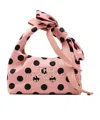Marc Jacobs Mini The Satin Dots Bow Tote Bag In Pink