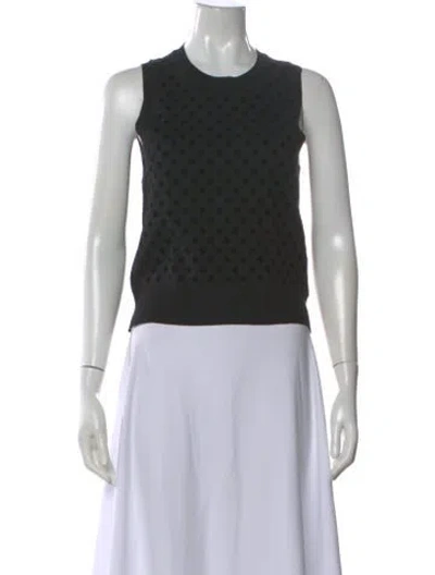 Pre-owned Marc Jacobs Polka Dot Print Crew Neck Sweater In Black