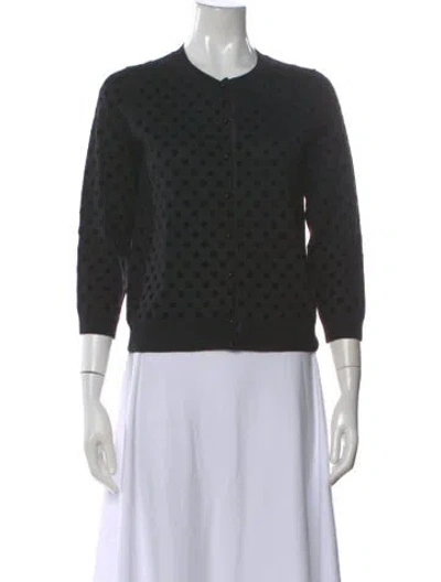 Pre-owned Marc Jacobs Polka Dot Print Crew Neck Sweater In Black