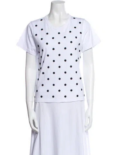Pre-owned Marc Jacobs Polka Dot Print Crew Neck T-shirt In White