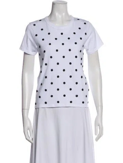 Pre-owned Marc Jacobs Polka Dot Print Crew Neck T-shirt In White