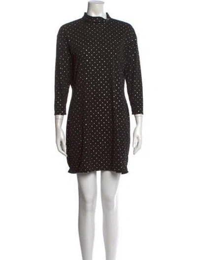 Pre-owned Marc Jacobs Polka Dot Print Knee-length Dress In Black