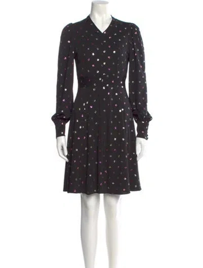Pre-owned Marc Jacobs Polka Dot Print Knee-length Dress In Black