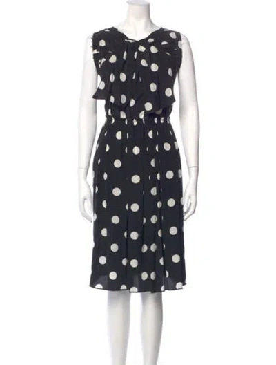 Pre-owned Marc Jacobs Polka Dot Print Knee-length Dress In Blue