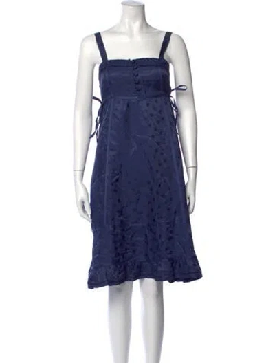 Pre-owned Marc Jacobs Polka Dot Print Knee-length Dress In Blue