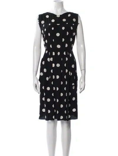 Pre-owned Marc Jacobs Polka Dot Print Knee-length Dress In Blue