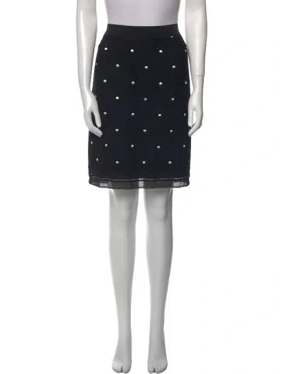 Pre-owned Marc Jacobs Polka Dot Print Knee-length Skirt In Black