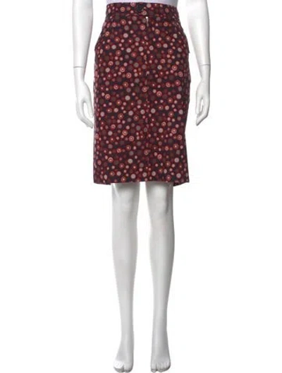 Pre-owned Marc Jacobs Polka Dot Print Knee-length Skirt In Blue/red