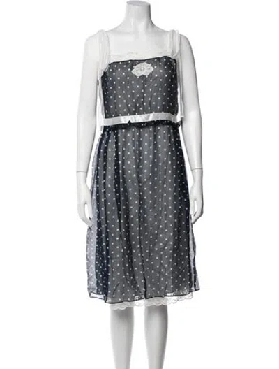 Pre-owned Marc Jacobs Polka Dot Print Midi Length Dress In Multicolor