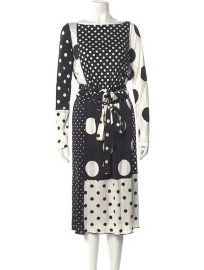 Pre-owned Marc Jacobs Polka Dot Print Midi Length Dress W/ Tags In Multi