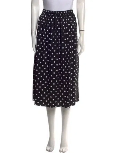 Pre-owned Marc Jacobs Polka Dot Print Midi Length Skirt In Black