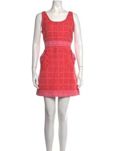 Pre-owned Marc Jacobs Polka Dot Print Mini Dress In Pink