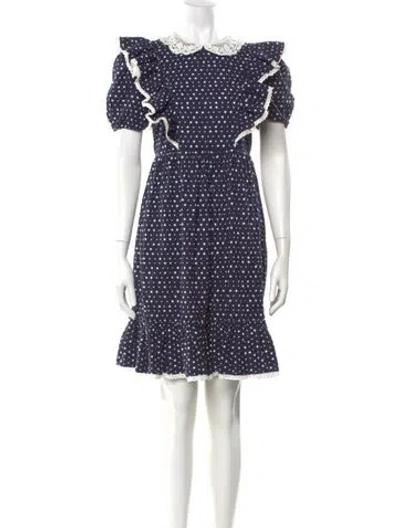Pre-owned Marc Jacobs Polka Dot Print Mini Dress W/ Tags In Blue