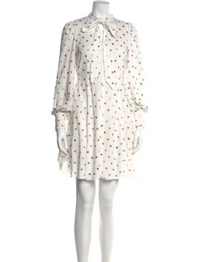 Pre-owned Marc Jacobs Polka Dot Print Mini Dress In White