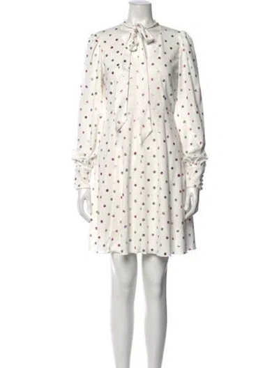 Pre-owned Marc Jacobs Polka Dot Print Mini Dress In White
