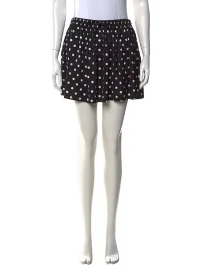 Pre-owned Marc Jacobs Polka Dot Print Mini Skirt In Black