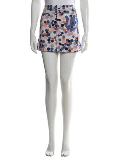 Pre-owned Marc Jacobs Polka Dot Print Mini Skirt In Purple