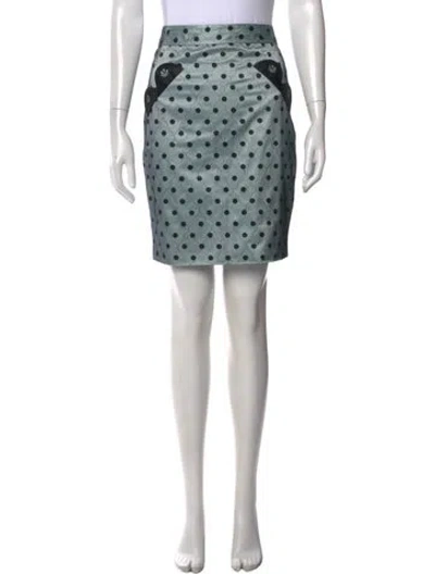 Pre-owned Marc Jacobs Polka Dot Print Mini Skirt W/ Tags In Blue