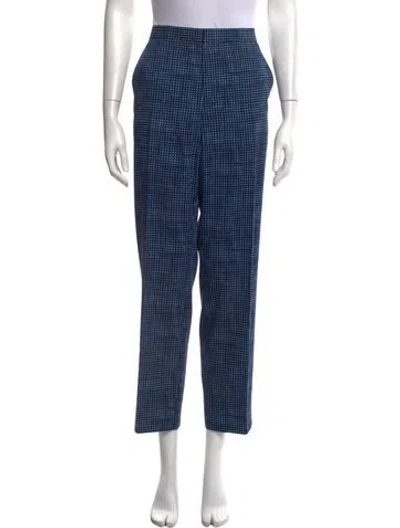 Pre-owned Marc Jacobs Polka Dot Print Straight Leg Pants In Blue