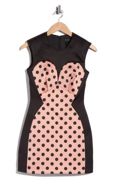 Marc Jacobs Polka Dot Satin Dress In Multi