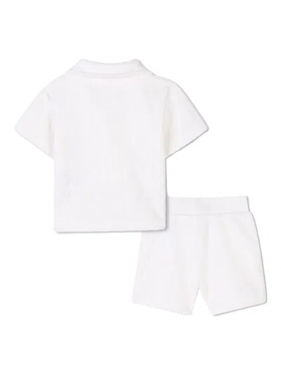 Marc Jacobs Babies' Polo Shirt Set With Shorts In White