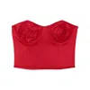 Marc Jacobs Red The Duchess Satin Rose Corset