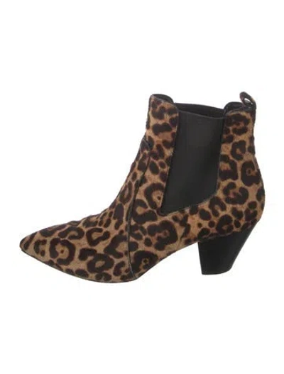 Pre-owned Marc Jacobs Ponyhair Animal Print Chelsea Boots In Multi