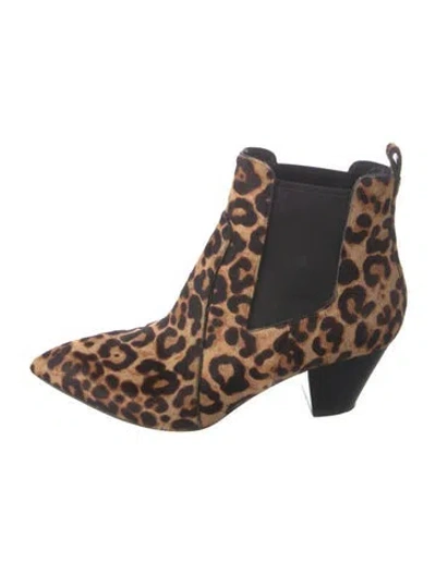 Pre-owned Marc Jacobs Ponyhair Animal Print Chelsea Boots In Neutrals